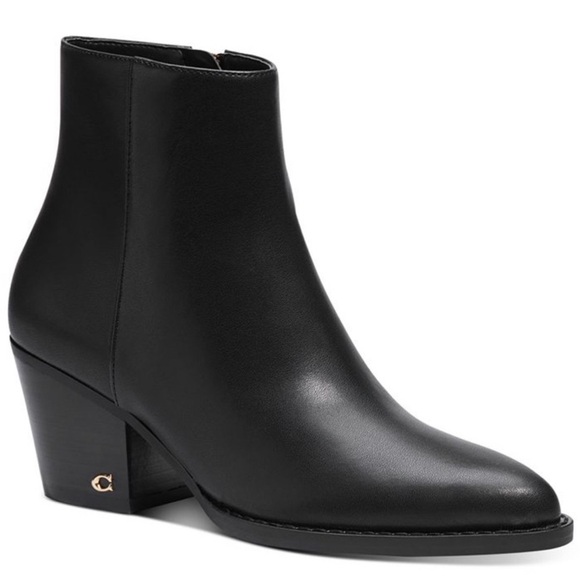 Coach Shoes - Worn twice Coach Pacey pointed toe black leather booties ankle boots classy 7